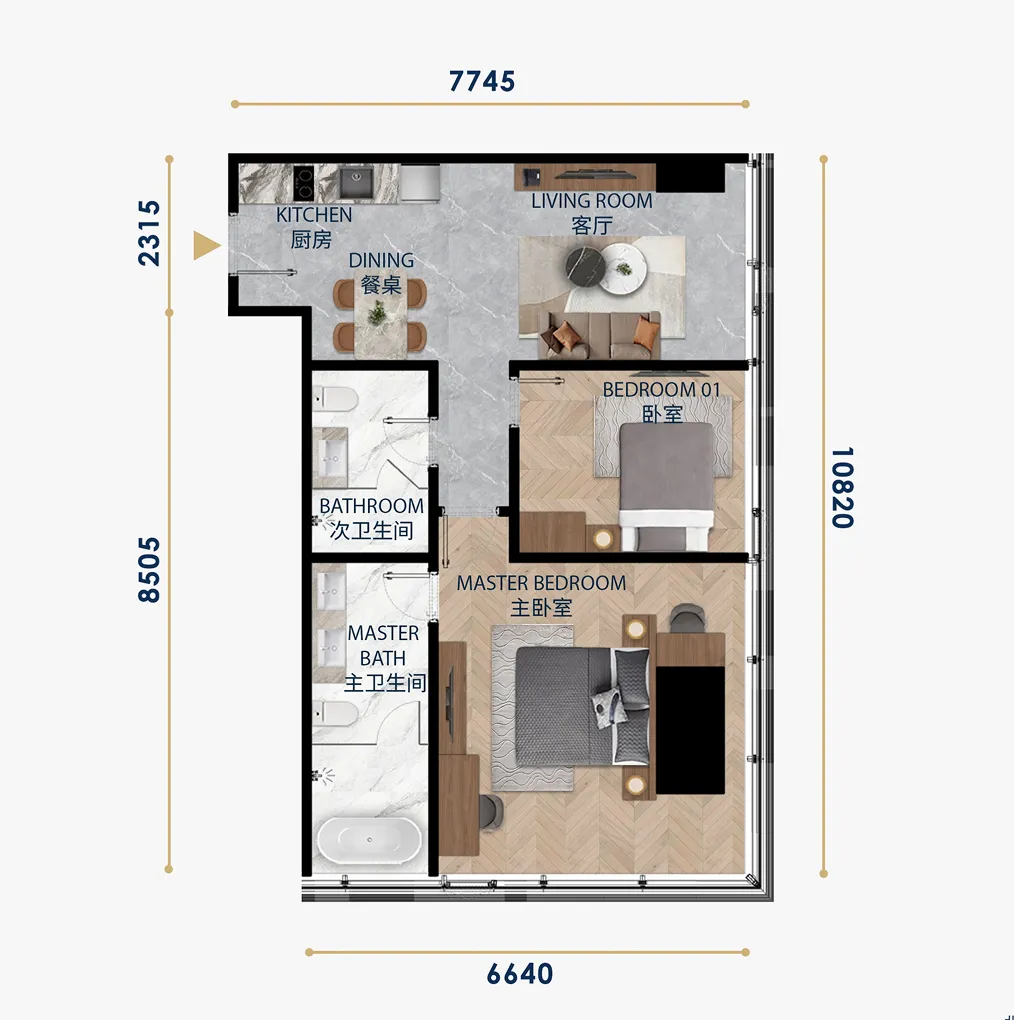 ウィンダムガーデン UC8の部屋タイプ画像