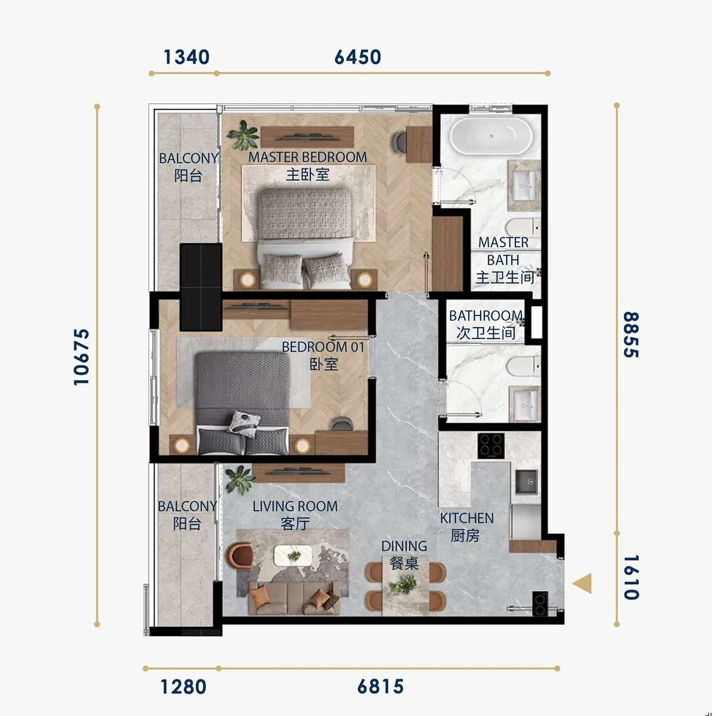 ウィンダムガーデン UC8の部屋タイプ画像