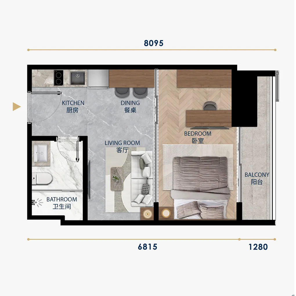 ウィンダムガーデン UC8の部屋タイプ画像