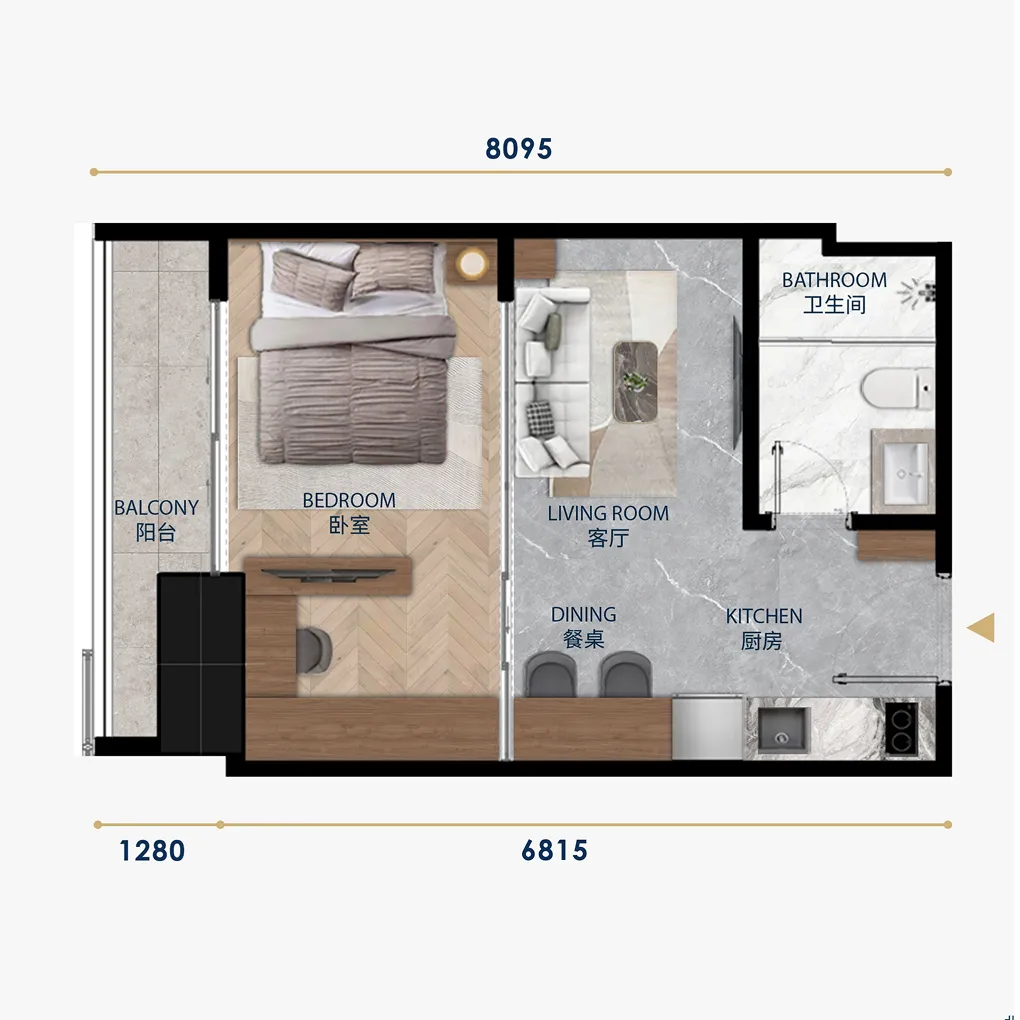 ウィンダムガーデン UC8の部屋タイプ画像