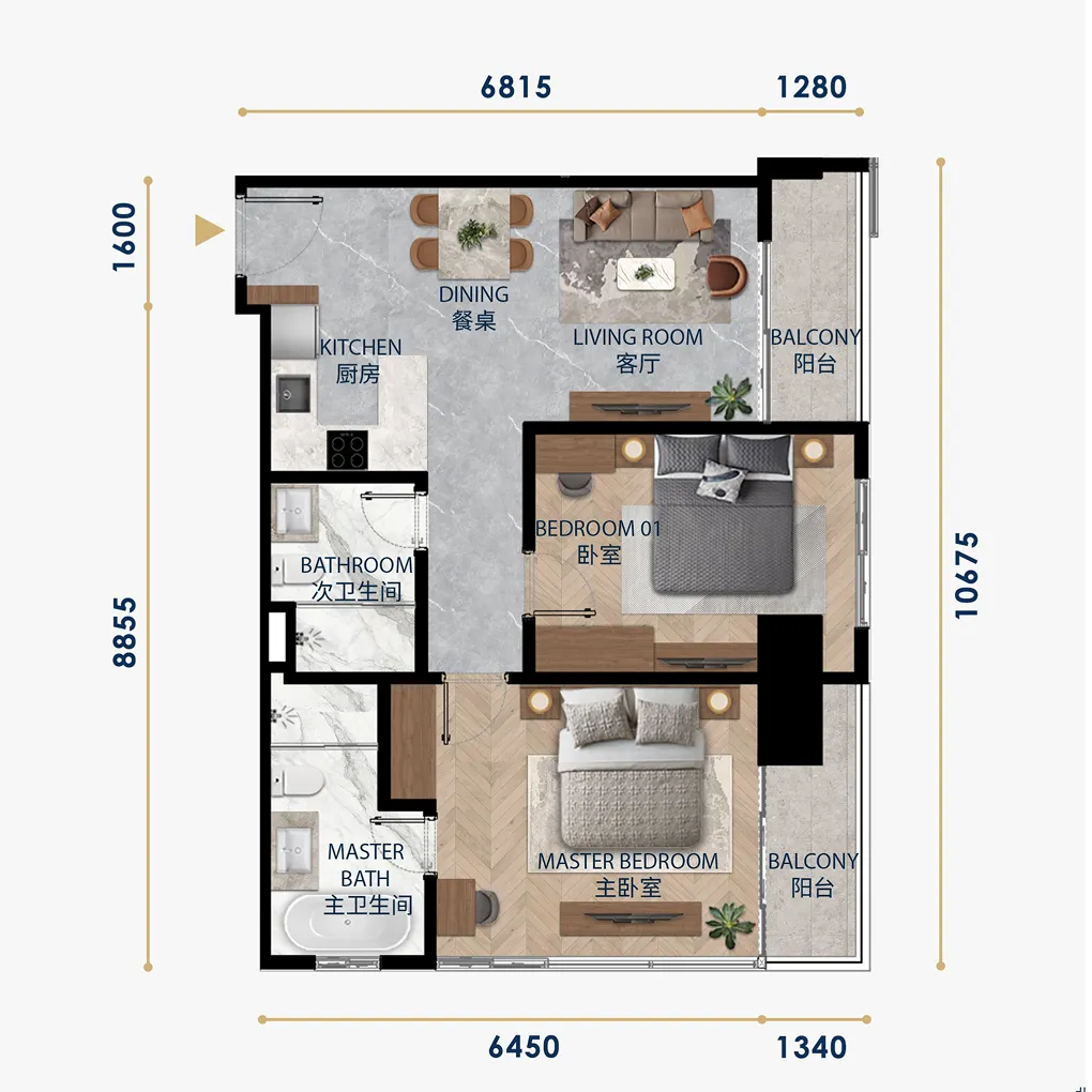 ウィンダムガーデン UC8の部屋タイプ画像